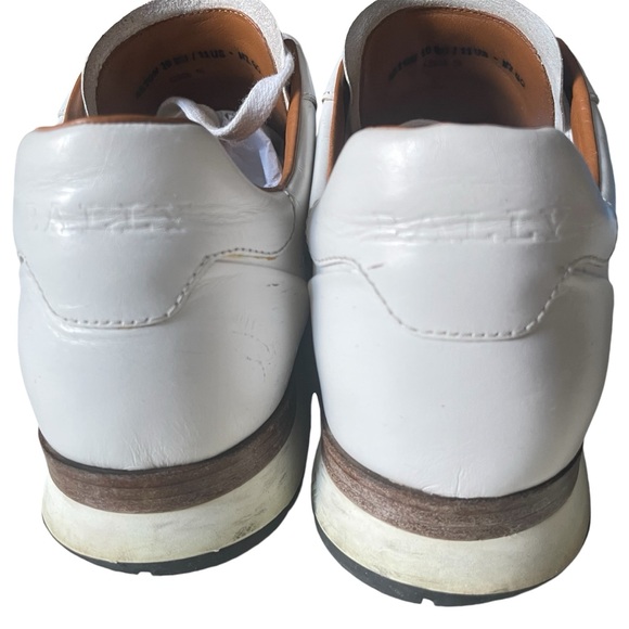BALLY Men’s Ascar Classic White Leather Low Top Sneakers Size 11US - Picture 3 of 9